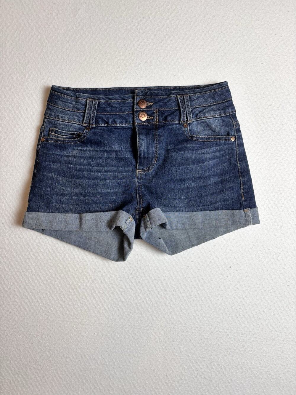 Blue Spice Juniors Denim Micro Shorts Size 1 Preowned